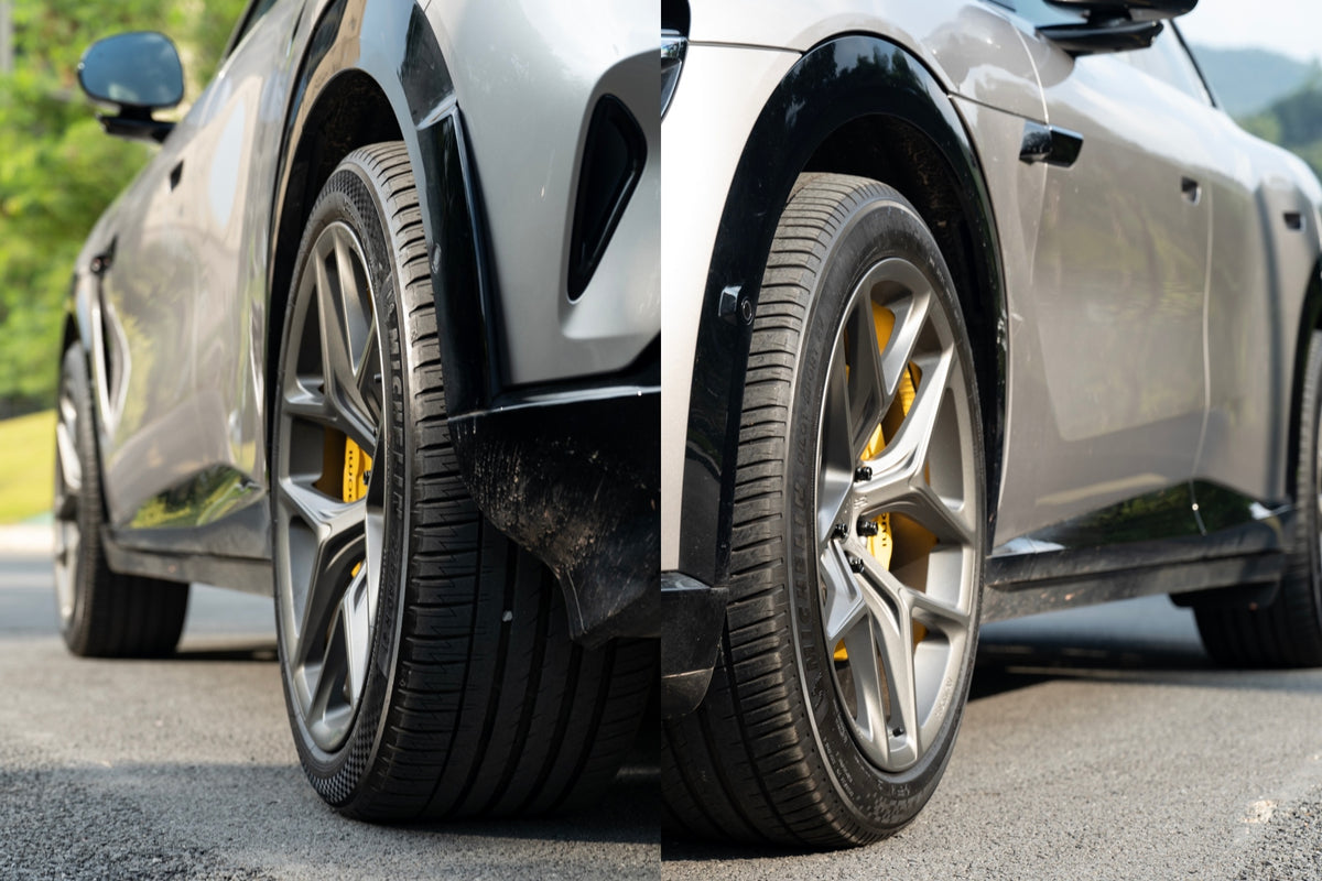 Xiaomi YU7 fitted with Makstton FG FK07R wheels, installation view 7
