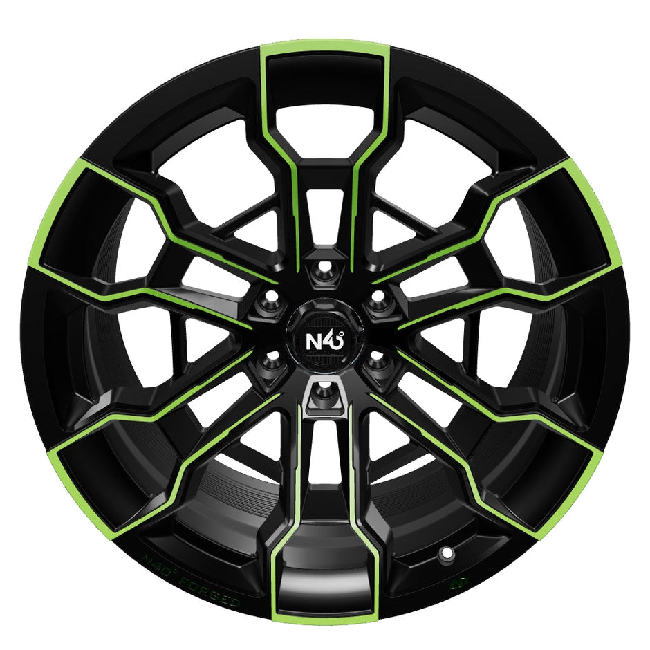 Interactive 3D model of the Makstton N40° FG BLT6 custom forged off-road wheel